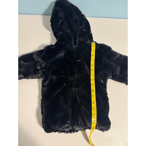 American Widgeon Girls 5 Coat Faux Fur Holiday Luxury Special Occasion Hooded - Picture 4 of 8